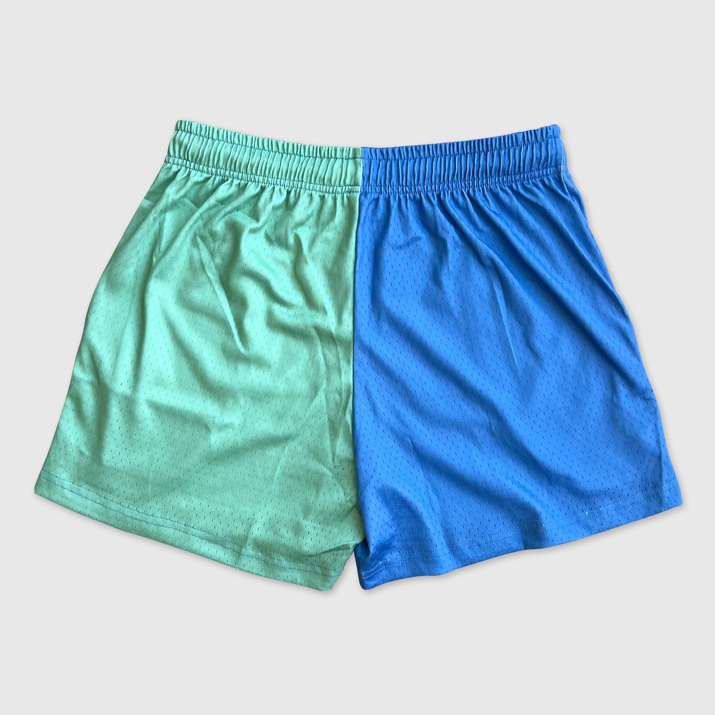 Yin Yang Drip Mesh Shorts 5" - Blue Mint Color Block