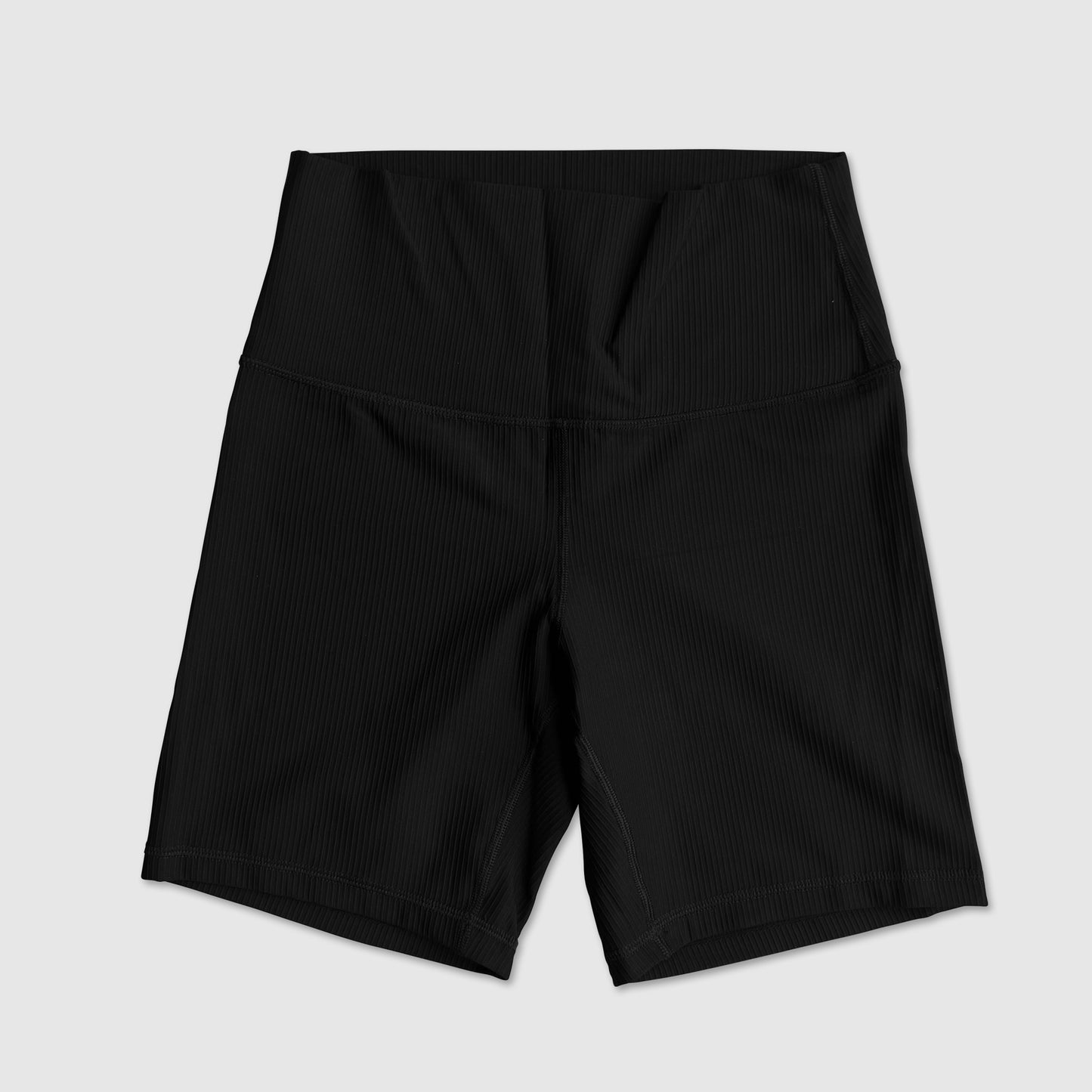 Yin Yang Drip Ribbed Biker Shorts - Black